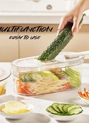 Овощерезка слайсер multifunctional vegetable cutter с контейнером 4 в 15 фото