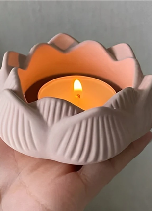 Будда + два кашпо для свічки (лотос та круг)3 фото