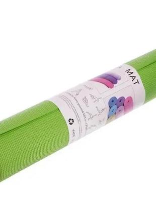 Коврик для йоги и фитнеса yoga mat зеленый