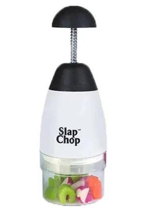 Ручний подрібнювач продуктів slap chop сірий з чорним1 фото