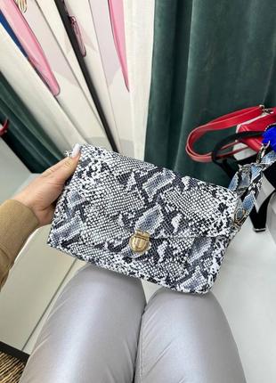 Ексклюзивні сабо клогі з натуральної італійської шкіри жіночі під рептилію