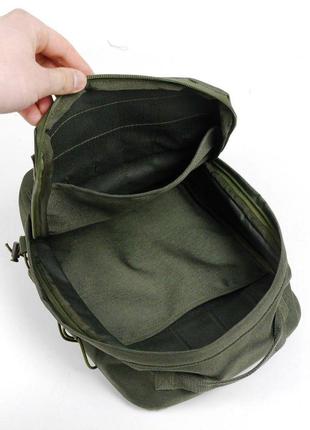 Тактичний рюкзак на велкро панелі, 20 літрів. олива4 фото