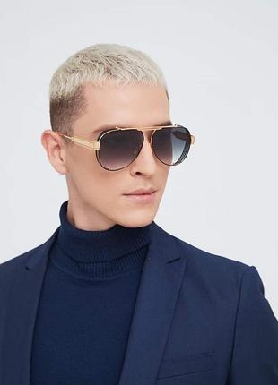 Чоловічі окуляри чорні коричневі