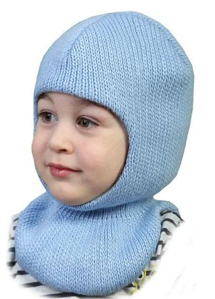 Зимняя шапка-шлем детская квин  тм бабасик3 фото