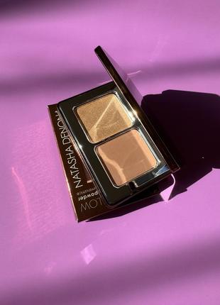 Палетка бронзер і хайлайтер natasha denona mini bronze & glow cheek duo