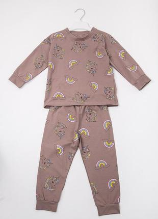 Детская пижама с единорогом и радугой1 фото