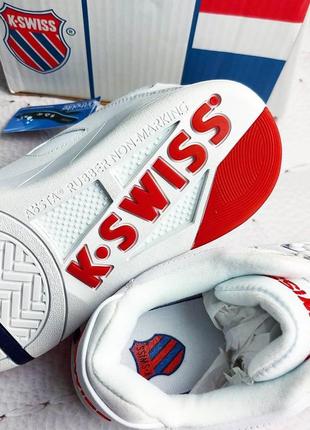 K-swiss оригинал кожаные белые кроссовки5 фото