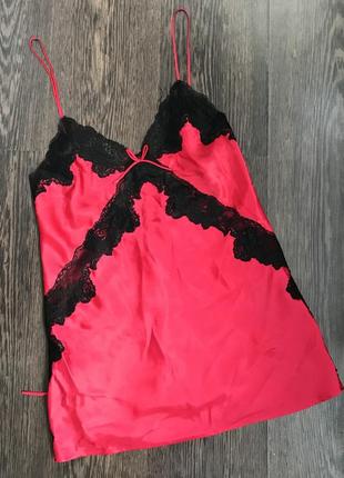 Шовковий топ майка з мереживом la senza с-м