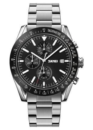 Годинник наручний чоловічий skmei 9253sibk, годинник чоловічий класика, годинник підлітковий, крутий чоловічий годинник