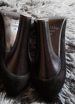 Замшевые туфли-лодочки на устойчивом каблуке lordons4 фото