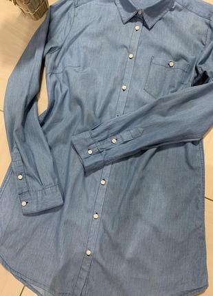 Стильное джинсовое платье-рубашка, jeans & clothes, размер м/л/хл10 фото