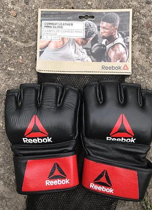 Перчатки reebok combat leather mma