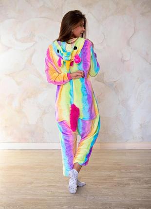 Кигуруми - пижама радужный единорог пони детская / женская / мужская3 фото