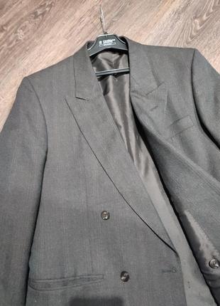 Пиджак двубортный английская шерсть10 фото