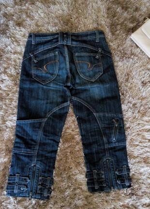 Модные джинсовые бриджи2 фото