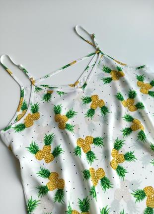 Красивая стильная летняя блуза / маечка в модный принт ананасы5 фото