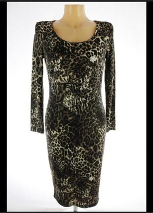 Модна сукня леопард рубчик1 фото