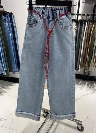 Модні джинси палаццо для дівчинки підлітка