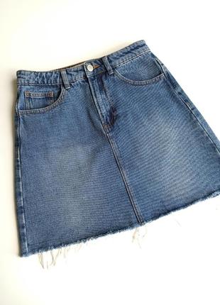 Стильная модная джинсовая юбка мини4 фото
