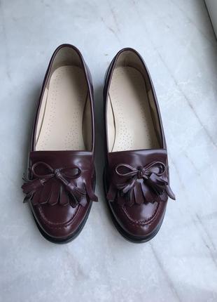 Бордовые лоферы с кисточками, туфли, экокожа, италия