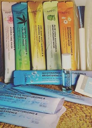 Набір альгінатних масок для обличчя та олійка під очі