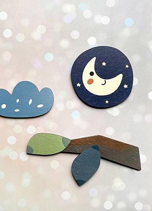 Детские часы настенные с маятником :: сова (34х22 см)