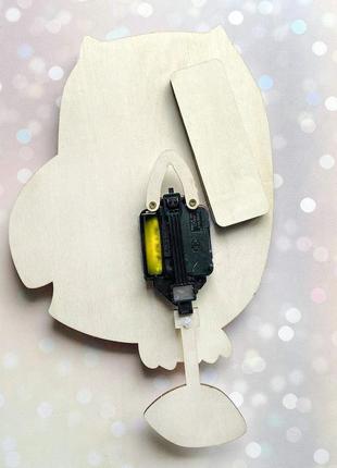 Детские часы настенные с маятником :: сова (34х22 см)