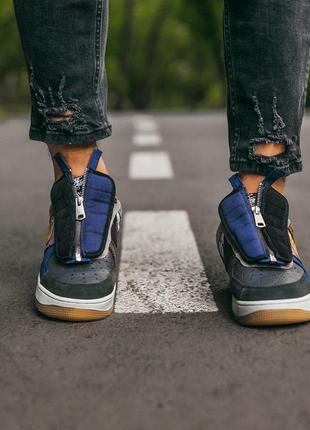 Nike air force x travis scott стильные кроссовки найк (40-45)💜4 фото