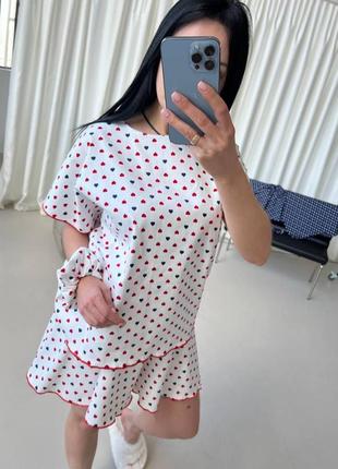 Пижама, шорты футболка резинка для волос3 фото