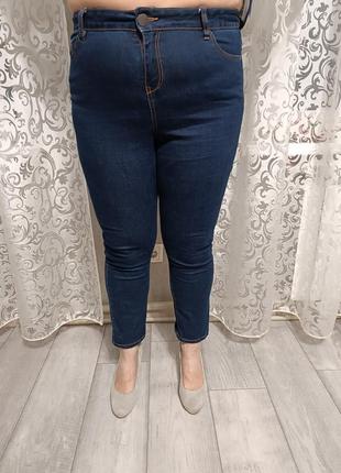 Укороченные ♥️ джинсы с высокой посадкой1 фото