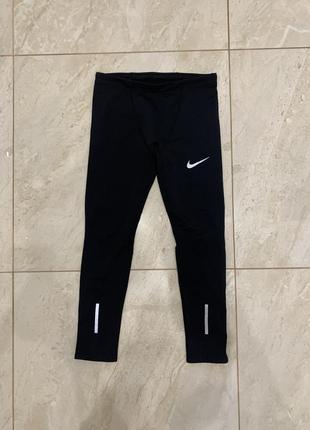 Лосины леггинсы paint nike черные спортивные