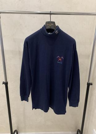 Гольф пуловер свитер adidas golf синий винтажный джемпер свитшот