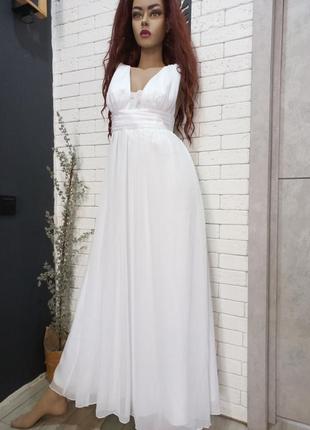 Красивое, нежное, белое платье длинное, платье свадебное,2 фото