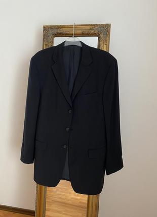 Удлиненный черный пиджак от бренда cerruti 100% шерсть😍сидит идеально2 фото