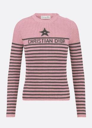 Dior dioriviera джемпер кроп топ полоска /9642/