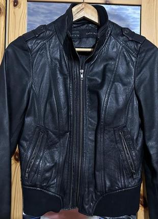 Шкіряна куртка zara leather jacket