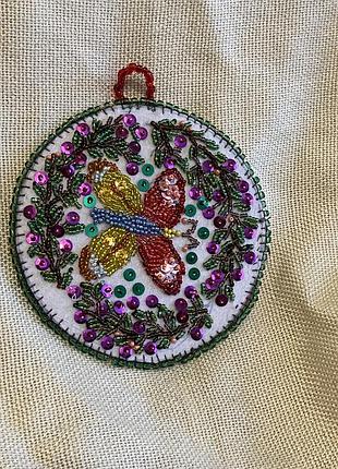 Вышитые карты из бисера и пайеток бабочка в листьях украшение комнаты аксессуары для комнаты подарок бабушки учителю вышивка картины настенный декор