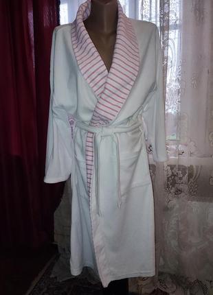 Махровый, полосатый банный халат на запах 40/441 фото