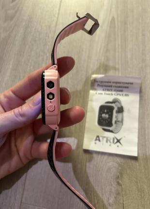 Смарт-годинник atrix smart watch iq600 cam touch gps pink3 фото