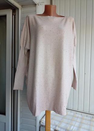 Шерстяной мягкий свитер джемпер оверсайз большого размера батал2 фото