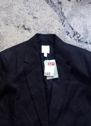 Новый брендовый черный удлиненный пиджак жакет оверсайз h&m, 36 размер.7 фото