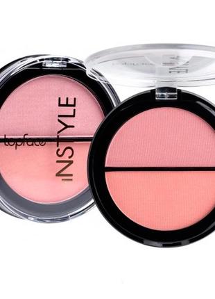 Подвійні рум'яна для обличчя topface twin blush on instyle pt353 тон 002 рожевий1 фото