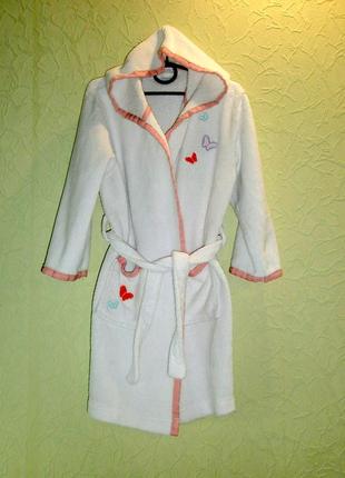 Халат з капюшоном для дівчинки 6 років