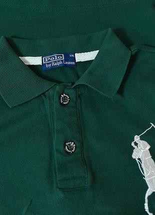 Стильне бавовняне поло зеленого кольору polo ralph lauren made in turkey5 фото