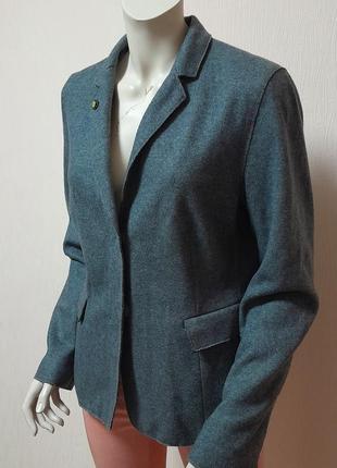 Фирменный шерстяной пиджак серого цвета с добавлением полиамида marc o polo made in italy2 фото