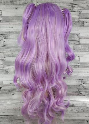 3173 парик светло-фиолетовый с двумя съемными хвостами лолита3 фото