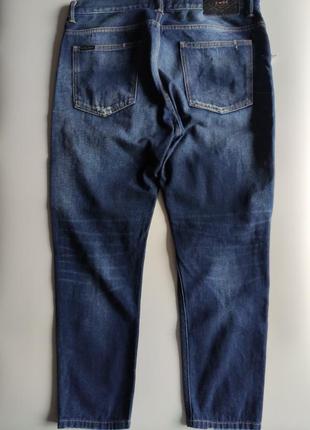 Джинси zara slim fit ripped jeans 34 сині5 фото