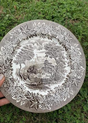 Антикварная большая тарелка англия ironstone2 фото