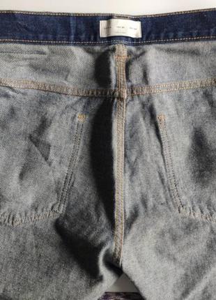 Джинси zara slim fit ripped jeans 34 сині9 фото