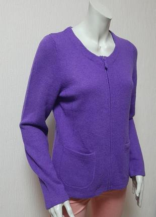 Шикарный шерстяной жакет на молнии фиолетового цвета franco callegari, молниеносная отправка3 фото